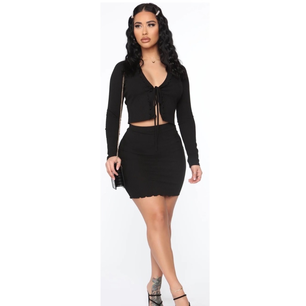 2 Piece Cardigan and Skirt Set